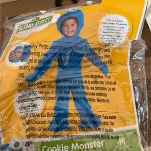 Sesame Street Fuzzy Blue Cookie Monster Costume 3T-4T